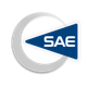 Logo mit grauem C und blauem Dreieck, zeigt die Buchstaben "SAE" in Weiß.