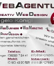 Visitenkarte von AK Creativ WebDesign