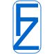 Blaues Logo mit den Buchstaben "FZ" in einem Rahmen auf weißem Hintergrund.