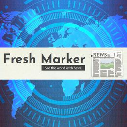 "Fresh Marker logo with world map and newspaper icon, captioned 'See the world with news.'"