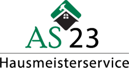 Logo mit grünem und schwarzem Hausdach, Text: "AS23" und "AlteSchule".