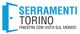 Logo di "Serramenti Torino" con testo: "Finestre con vista sul mondo" e un'icona di finestra.