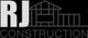 "RJ Construction logo with a house outline and bold initials."