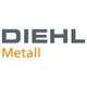Logo von Diehl Metall mit grauem und orangem Schriftzug auf weißem Hintergrund.