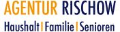 Logo der Agentur Rischow mit den Worten: Haushalt, Familie, Senioren.