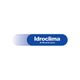 Logo di Idroclima con testo bianco su sfondo blu.