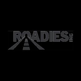 Logo of "ROADIES INC" with a road design merging into the letter 'R' on a black background.