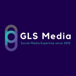 Logo von GLS Media mit Schriftzug "Social Media Expertise since 2015" auf dunklem Hintergrund.