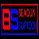 Logo with "BS Beacon Softech" in red and blue on a black background.