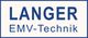 Blaues Logo mit der Aufschrift "LANGER EMV-Technik".