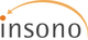 Logo mit Schriftzug "insono" und einer orangefarbigen Kreiskurve darüber.