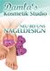 Damlăs Kosmetik Studio mit Orchideen und Hinweis auf neues Nageldesign-Angebot.