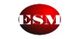 Rotes ovales Logo mit weißen Buchstaben "ESM" in der Mitte auf weißem Hintergrund.