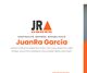 Logotipo de empresa de construcción "JR Obres" con el nombre JuanRa García al frente.
