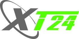 Graues "X" mit grünem "T24", umgeben von einem Orbit-Kreis.