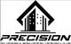 Logo of Precision Custom Construction with a stylized house and building design.