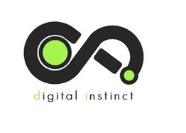 Unendlichkeitssymbol mit grünen Akzenten und Text "digital instinct" darunter.