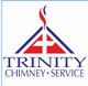 Triangle logo with a chimney and flame. Text: "Trinity Chimney Service."