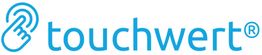 Finger-Touch-Symbol mit dem Wort "touchwert" in blauer Schrift und einem eingetragenen Warenzeichen.