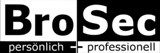 Logo mit Schriftzug "BroSec" und Untertitel "persönlich + professionell" in Schwarz-Weiß.