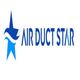 Logo with blue star and text "Air Duct Star" in bold blue letters.