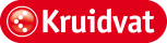 Rood Kruidvat-logo met witte tekst en drie witte stippen in een rode knop.