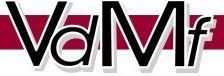Logo mit dem Text "VaMf" vor einem horizontalen roten Streifen.