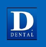 Logo with a white "D" over "Dental" on a blue background.
