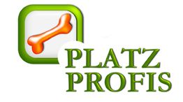 Grünes Symbol mit einem roten Knochen. Text: "Platz Profis" in grüner Schrift auf weißem Hintergrund.