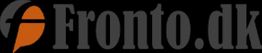 Logo for Fronto.dk med et sort og orange design.
