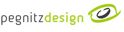 Logo mit dem Text "pegnitzdesign" und einer grünen, ovalen Form rechts.