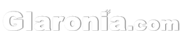 Logo mit dem Text "Glaronia.com" in Weiß mit schwarzer Umrandung.