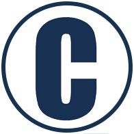 Blue letter "C" within a circle on a white background.