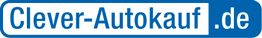 Logo mit Text: "Clever-Autokauf.de" auf blauem Hintergrund.