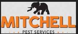 "Mitchell Pest Services logo with an elephant silhouette above the company name."