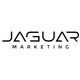 Logo van Jaguar Marketing met zwarte tekst op een witte achtergrond.