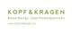 Kopf & Kragen Logo, Text: Bewerbungs- und Firmenportraits, Webseite: www.kopfundkragen.eu