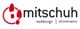 Logo mit roten Schuhen, Text: "mitschuh", "webdesign", "eCommerce".