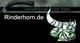 Website-Banner: "Rinderhorn.de" mit Zeichnung eines Mannes im Wikingerstil, der in ein Horn bläst.