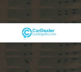 Logo of Car Dealer Los Angeles with a navigation icon in blue on a white background.
