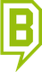 Grünes "B" in einem stilisierten Sprechblasen-Design.
