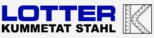 Logo von Lotter Kummetat Stahl mit stilisiertem „K“-Symbol rechts.