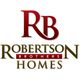 Logo of Robertson Brothers Homes featuring stylized red "RB" letters.