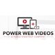 Devices with play icons above "Power Web Videos: A Video Strategy Company" text.