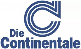 Logo von Die Continentale in Blau mit stilisiertem großem "C" darüber.