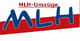 Logo von MLH-Umzüge mit rotem und blauem Text auf weißem Hintergrund.