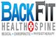 BackFit Health + Spine logo with medical, chiropractic, physiotherapy services listed.