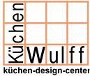 Das Logo zeigt "Küchen Wulff" und "küchen-design-center" in einem Raster.