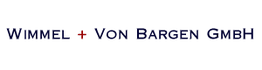 Text: "WIMMEL + VON BARGEN GMBH" in blauer Schrift mit rotem Pluszeichen.