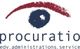 Logo mit stilisiertem Auge und Text: "procuratio".